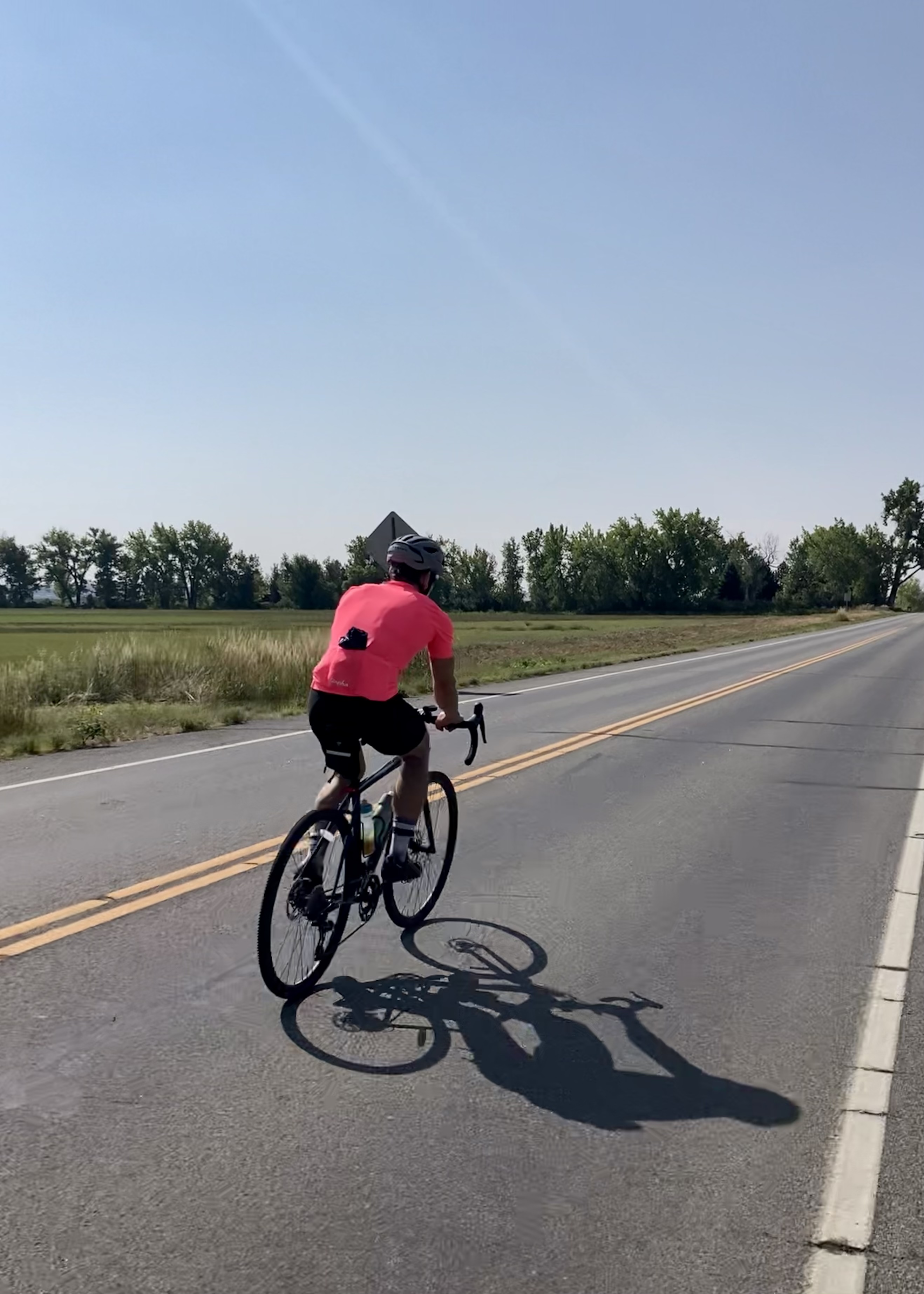 Drew biking in Boulder